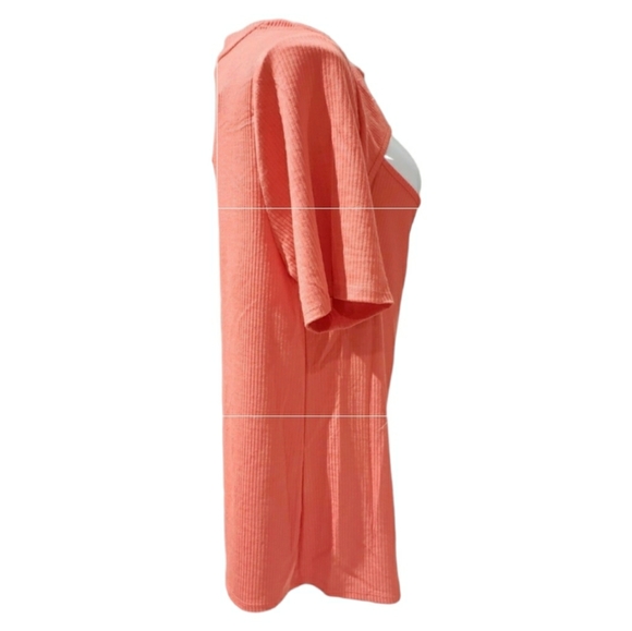 NWT WOMEN'S AVA & VIV SLIM FIT SHORT SLEEVE RIBBED SHIRT - Picture 6 of 9